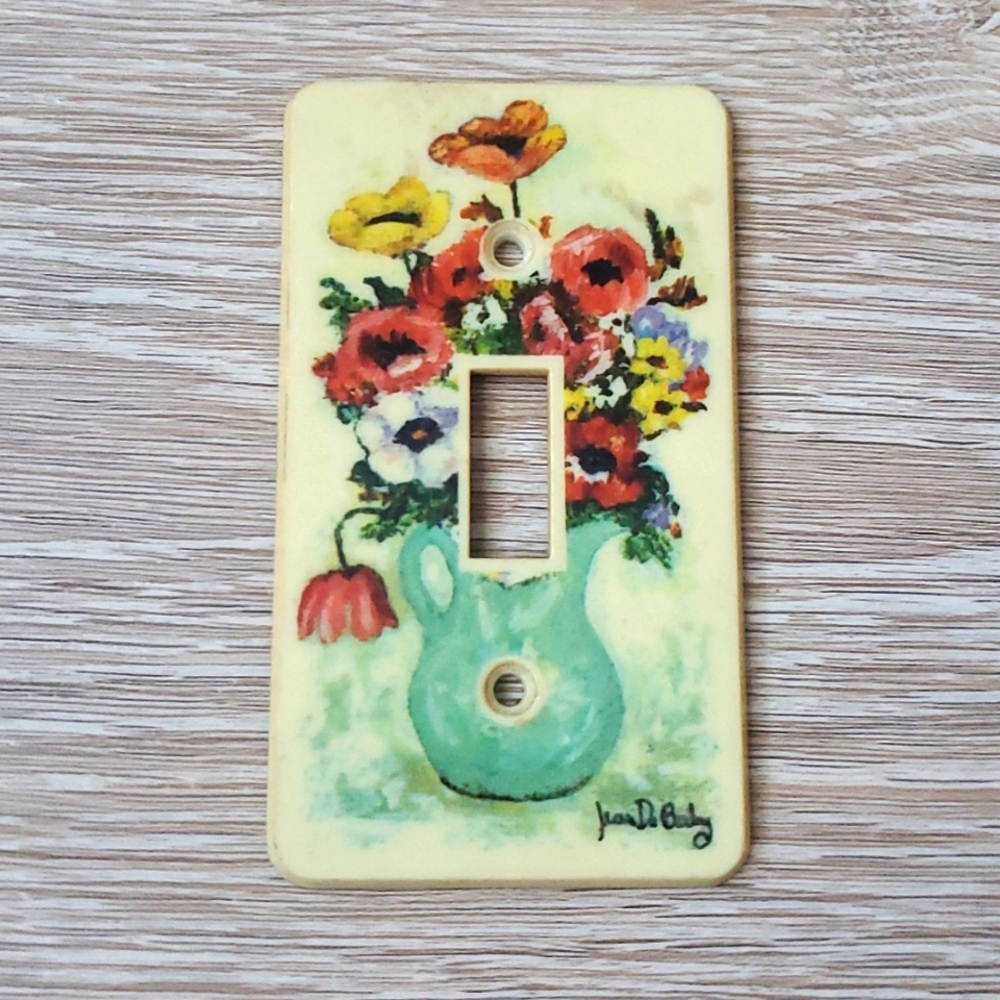 Vintage floral switch plate cover